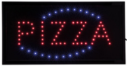 Securit LED-Reklametafel "PIZZA", 2 aufleuchtende Farben