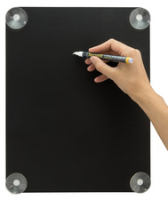 Securit Fenster-Kreidetafel, DIN A4, schwarz