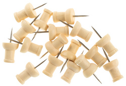 Bi-Office Holz-Pinnwand-Nadeln "Earth", aus Kiefernholz