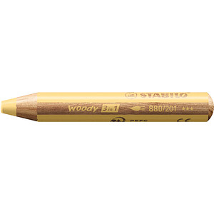 STABILO Multialentstift woody 3 in 1, rund, pastellgelb