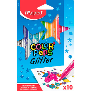 Maped Glitter-Fasermaler COLOR'PEPS, 10er Kartonetui