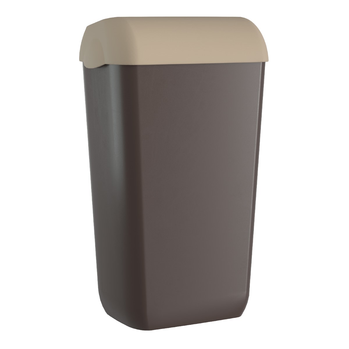 Abfallbehälter, Papierkorb eckig,"Serie Skin Sand", 23 Liter | sand/braun Abfallbehälter, Papierkorb eckig,"Serie Skin Sand", 23 Liter | sand/braun