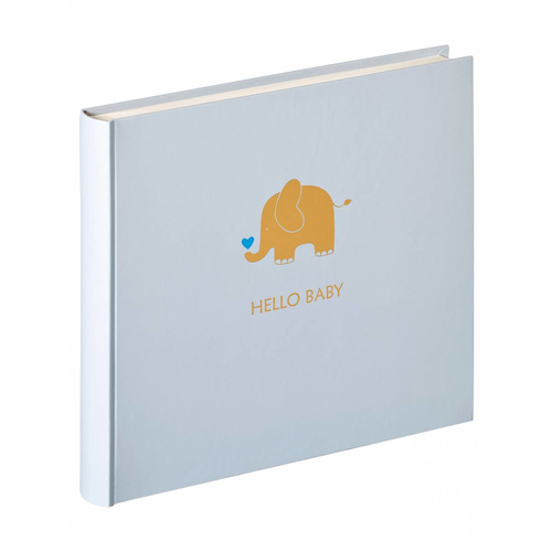 WALTHER DESIGN Walther Baby Animal blau   25x28 50 weiße Seiten / Elefant UK148L