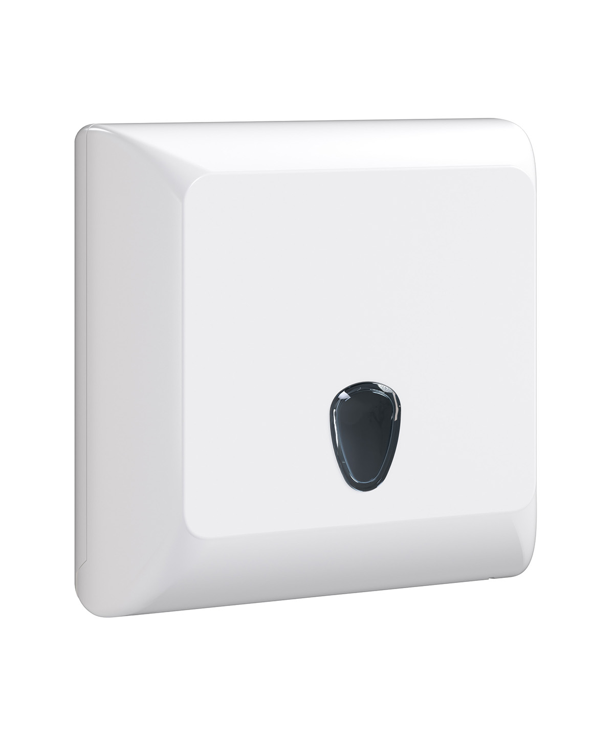 Handtuchspender "racon designo M" für 250 - 500 Blatt, mit Sichtfenster, , abschließbar | weißFalthandtuch-Spender passend für Handtuchpapier ||15020||, ||15026||, ||15017||