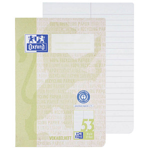 Oxford Vokabelheft "Recycling", DIN A5, 2 Spalten, 32 Blatt