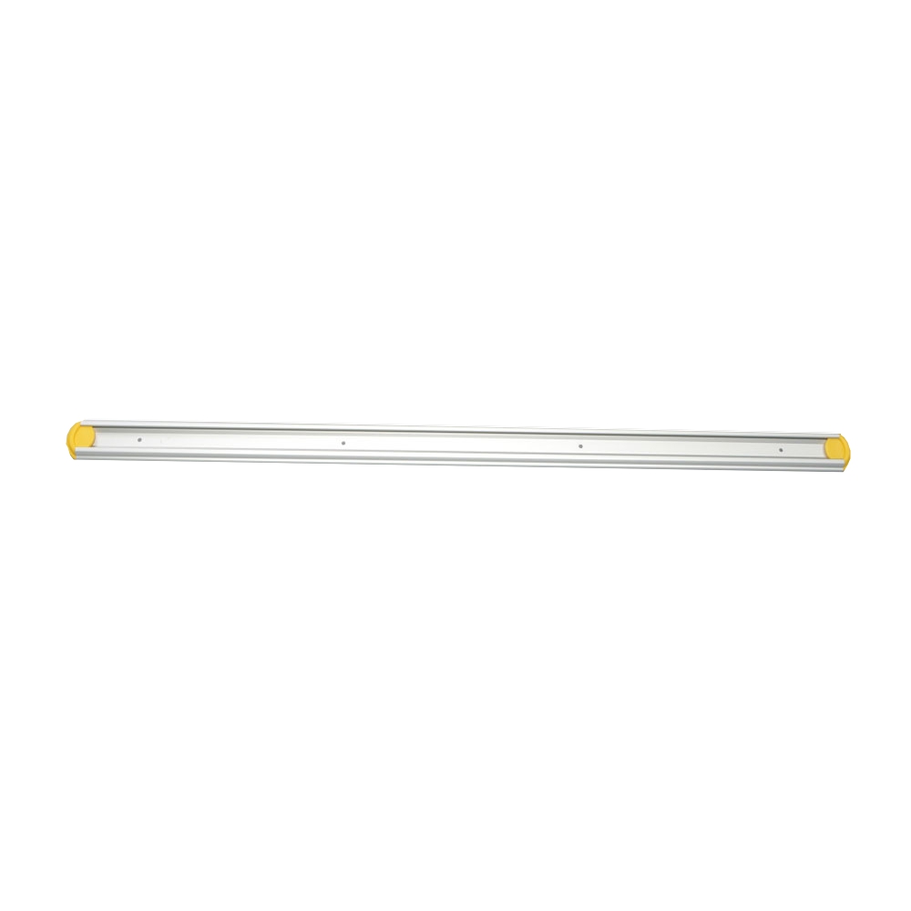 Gerätehalterschiene, 90 cm inklusive 2 farbige Endkappen | gelb Wandschiene aus Aluminium für Hygiene-Wandhaltersystem/Gerätehalter, passender Halter ||70598||