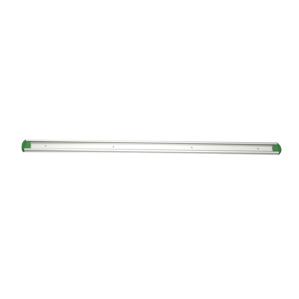 Gerätehalterschiene, 90 cm inklusive 2 farbige Endkappen | grün Wandschiene aus Aluminium für Hygiene-Wandhaltersystem/Gerätehalter, passender Halter ||70598||