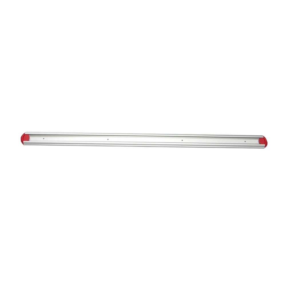 Gerätehalterschiene, 90 cm inklusive 2 farbige Endkappen | rot Wandschiene aus Aluminium für Hygiene-Wandhaltersystem/Gerätehalter, passender Halter ||70598||