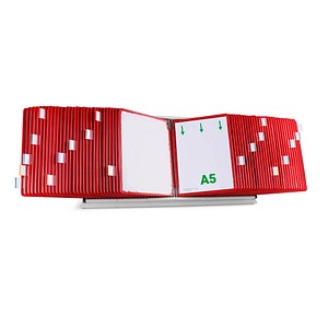 tarifold Sichttafelsystem 435603 DIN A5 rot mit 60 St. Sichttafeln