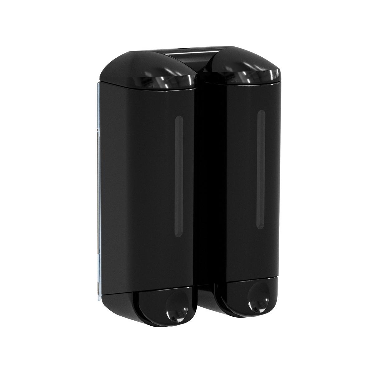 Seifenspender Twin, "Serie Home", 2 x 250 ml | schwarz 