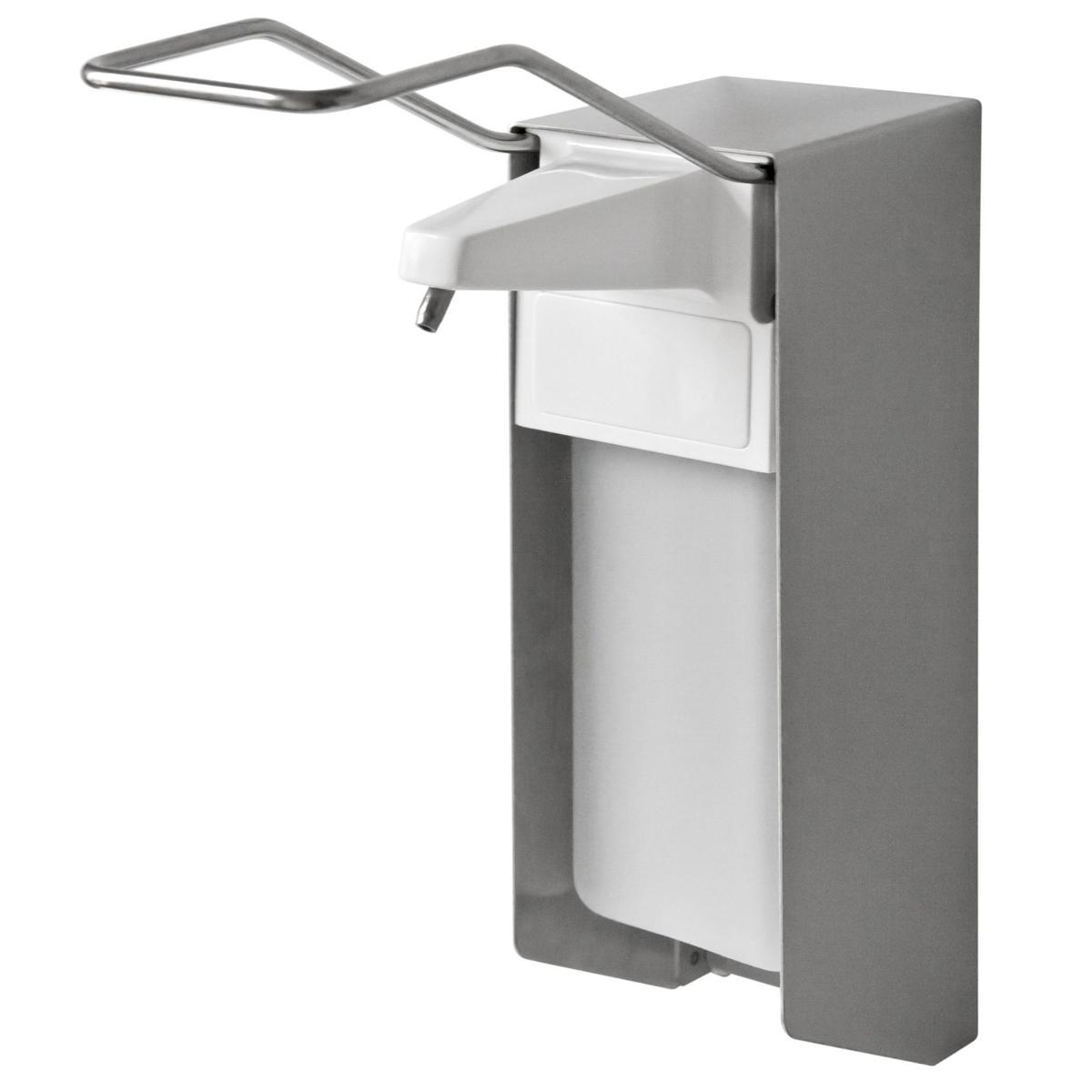 Armhebelspender für  500-ml-Euro-Flaschen | Aluminium mit langem Armhebel Metall (230 mm) und Kunststoffpumpe