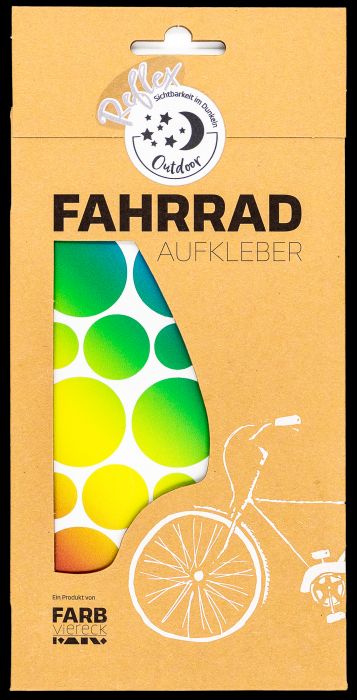 Fahrradaufkleber Kreis regenbogenfarben