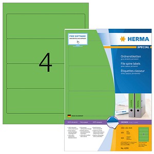 HERMA Ordneretiketten A4 grün 192x61 mm Papier opak 400 St.