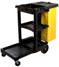 Rubbermaid Hausmeisterwagen mit Sack 1805985, schwarz