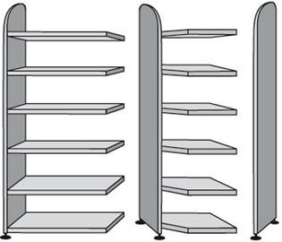 kerkmann Regalfeld Dante mit Rückwand, (B)1.000 mm, weiß