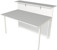 kerkmann Seitenblende Atlantis für Tisch/Theke, weiß/Glas