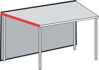 kerkmann Seitenblende Atlantis für Tisch/Theke, anthrazit