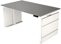 kerkmann Sitz-Steh-Wangen-Schreibtisch Move 3, graphit