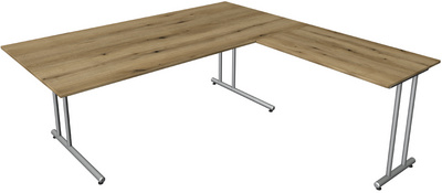 kerkmann Schreibtisch Start Up mit Anbau, (B)1.600 mm, eiche