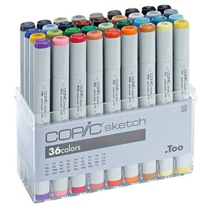 COPIC Marker sketch, 36er Set "Basis