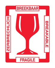 rillprint Hinweisetiketten "Glas", 80 x 100 mm