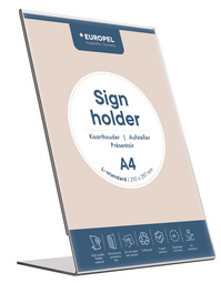 EUROPEL Tischaufsteller Acrylic, DIN A7 quer, schräg