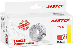 METO Etiketten für Preisauszeichner, 22 x 12 mm, gelb