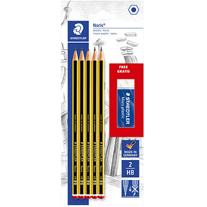 STAEDTLER Noris® 120 Bleistifte HB schwarz/gelb 1 Set