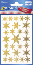 AVERY Zweckform ZDesign Weihnachts-Sticker "Sterne", gold