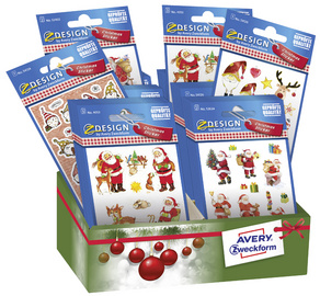 AVERY Zweckform ZDesign Weihnachts-Sticker "Weihnachtsmann"