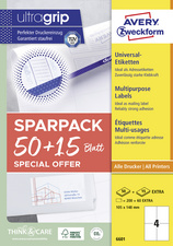 AVERY Zweckform Universal-Etiketten, 48,5 x 25,4 mm, 50+15Bl
