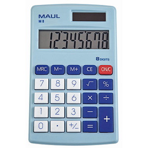 MAUL Taschenrechner M 8, 8-stellig, hellblau