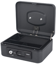 pavo Geldkassette Deluxe, 200 mm, schwarz