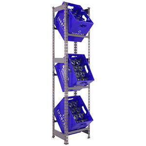 Simon Rack Schwerlastregal KIT SIMONBOTTLE 3 GRIS 330100024184033 grau 40,0 x 30,0 x 180,0 cm