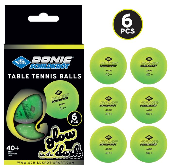 DONIC SCHILDKRÖT Tischtennisball "Glow in the dark", grün DONIC SCHILDKRÖT Tischtennisball "Glow in the dark", grün