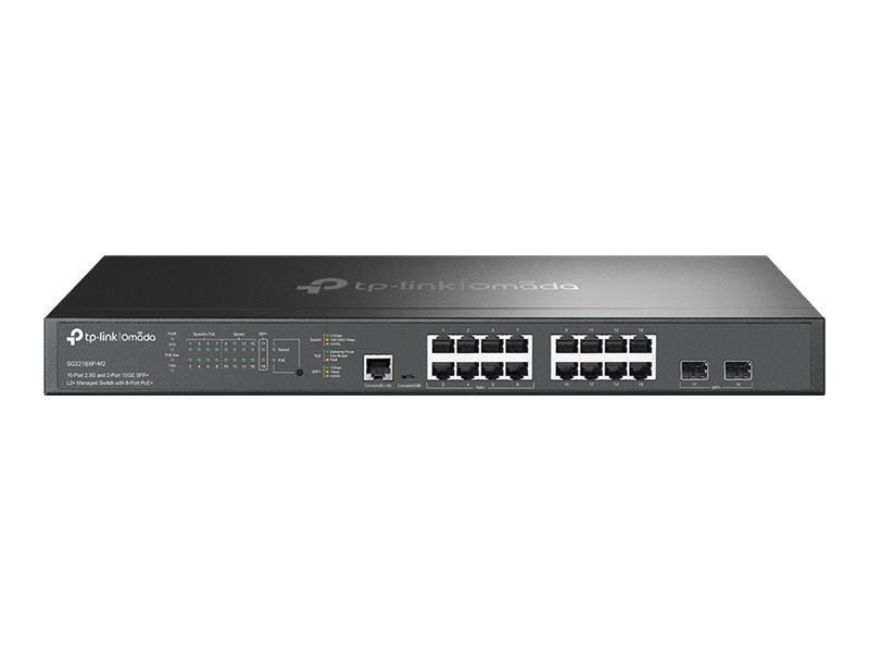 TP-LINK Omada 16-Port 2.5GBASE-T and 2-Port 10GE SFP+ L2+ Managed Switch with 8