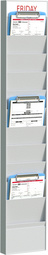 PAPERFLOW Wand-Büroplaner, 10 Fächer, A5, Zusatzelement Farbe: grau, kratz- und