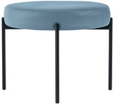 PAPERFLOW Hocker GAIA, rund, Kunstlederbezug, blau