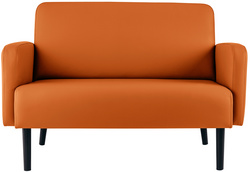 PAPERFLOW 2-Sitzer Sofa LISBOA, Kunstlederbezug, orange