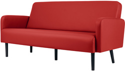 PAPERFLOW 3-Sitzer Sofa LISBOA, Kunstlederbezug, rot