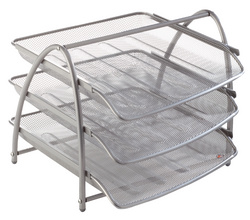 ALBA Briefablage "MESHTRAY3", DIN A4, Drahtmetall, grau