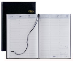 Brepols Buchkalender "OMEGA 30" 2025, 210 x 290 mm, schwarz