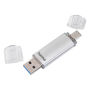 HAMA FlashPen "C-Laeta", Type-C USB 3.1/USB 3.0, 64GB, 70 MB/s, Silber