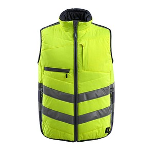 MASCOT® unisex Warnweste Grimsby  gelb, schwarzblau Größe 2XL