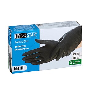 HYGOSTAR Nitril-Handschuh "DARK", XL, schwarz, puderfrei
