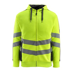 MASCOT® unisex Warnschutz-Langarmshirt Corby gelb, schwarz Größe 2XL