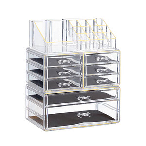 relaxdays Make-Up-Organizer transparent
