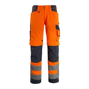MASCOT® unisex Warnschutzhose Kendal  orange, schwarzblau Größe 52