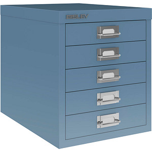 BISLEY MultiDrawer™ L125 Schubladenschrank blau mit 5 Schubladen 27,9 x 38,0 x 32,5 cm