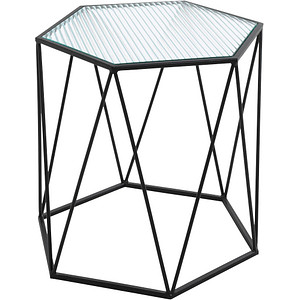 HAKU Möbel Beistelltisch Glas schwarz 46,0 x 40,0 x 46,0 cm